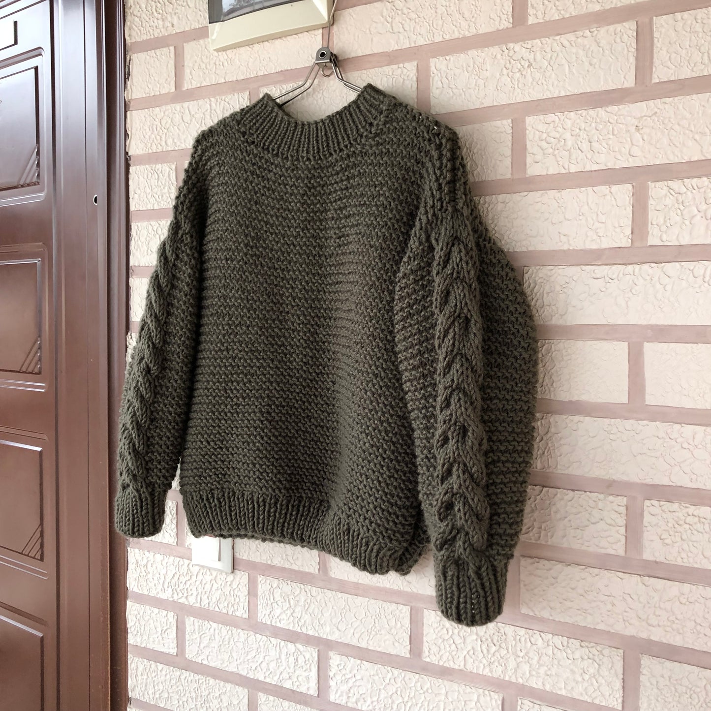 Wool Chunky Knit Sweater | Winter Crew Neck Pullover by Garust