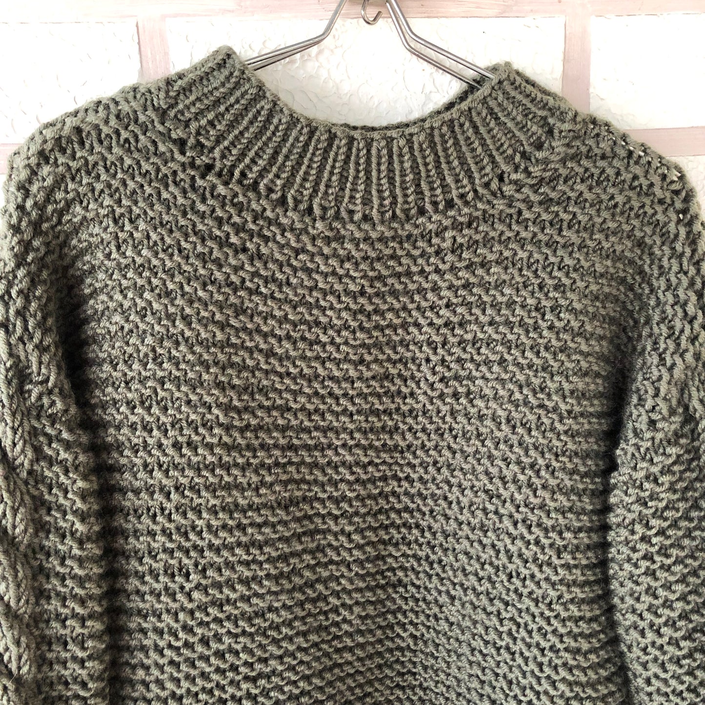 Wool Chunky Knit Sweater | Winter Crew Neck Pullover by Garust