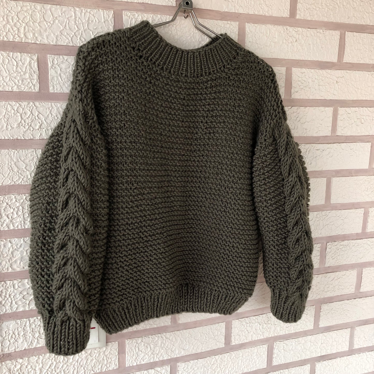 Wool Chunky Knit Sweater | Winter Crew Neck Pullover by Garust