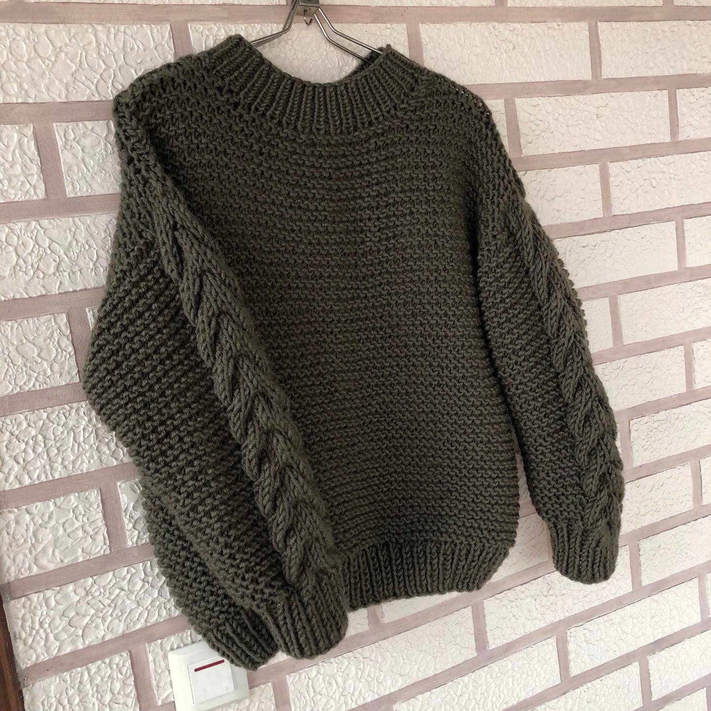 Wool Chunky Knit Sweater | Winter Crew Neck Pullover by Garust