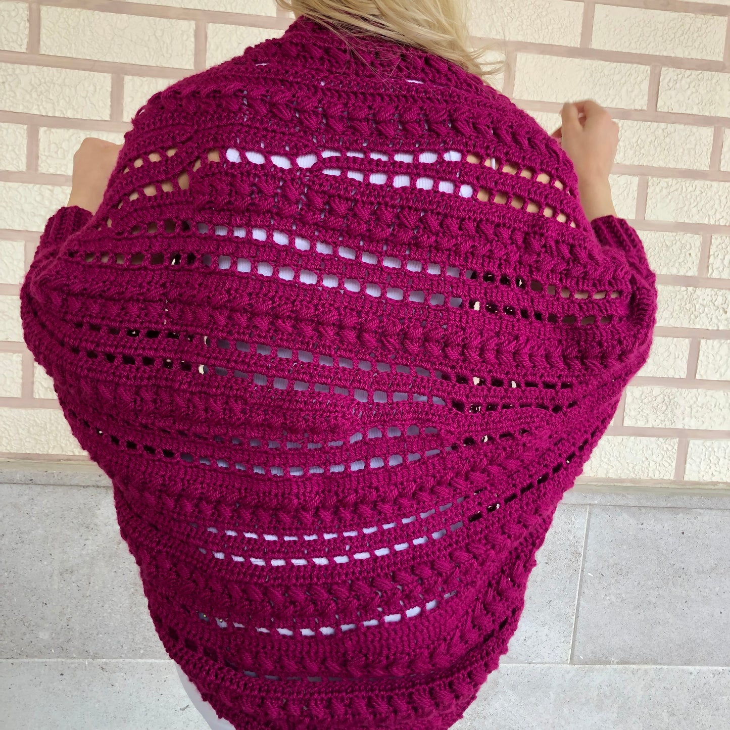 Cocoon Cardigan Crochet | Wool Shrug Women’s | Bolero Jacket by Garust