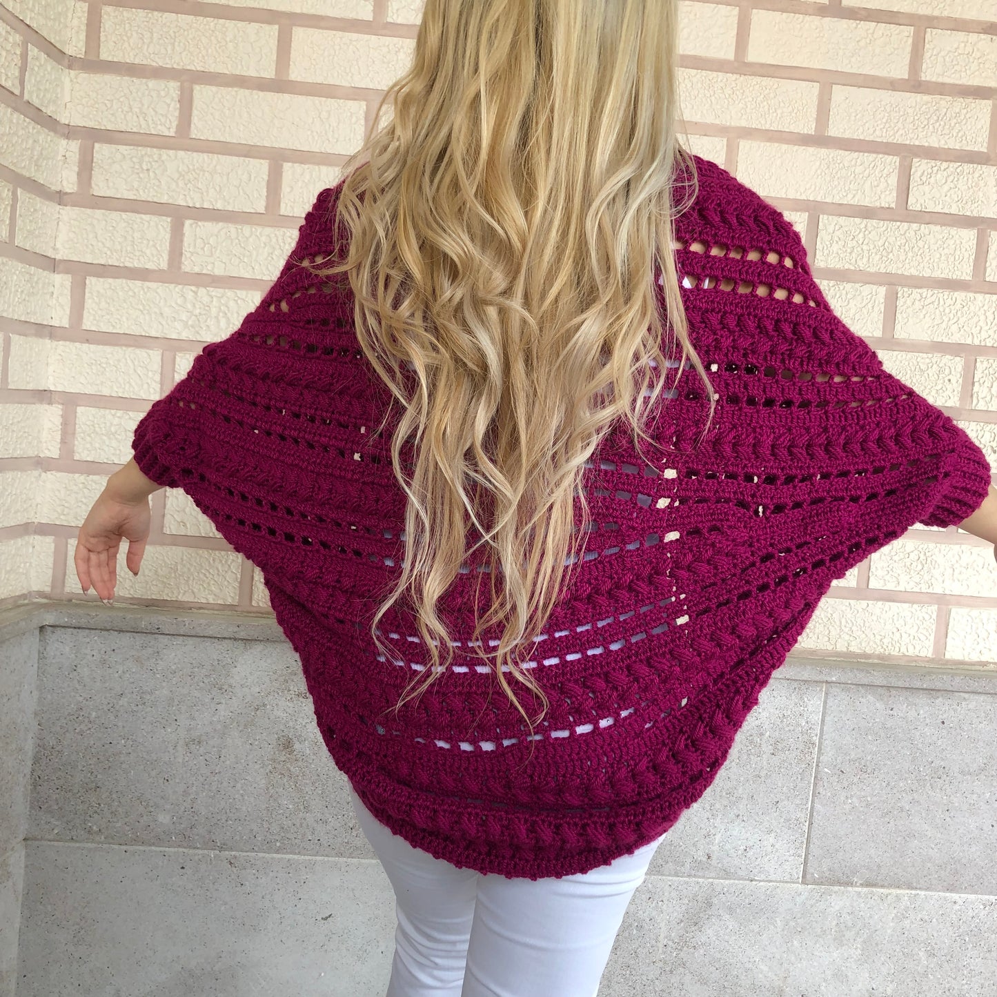 Cocoon Cardigan Crochet | Wool Shrug Women’s | Bolero Jacket by Garust