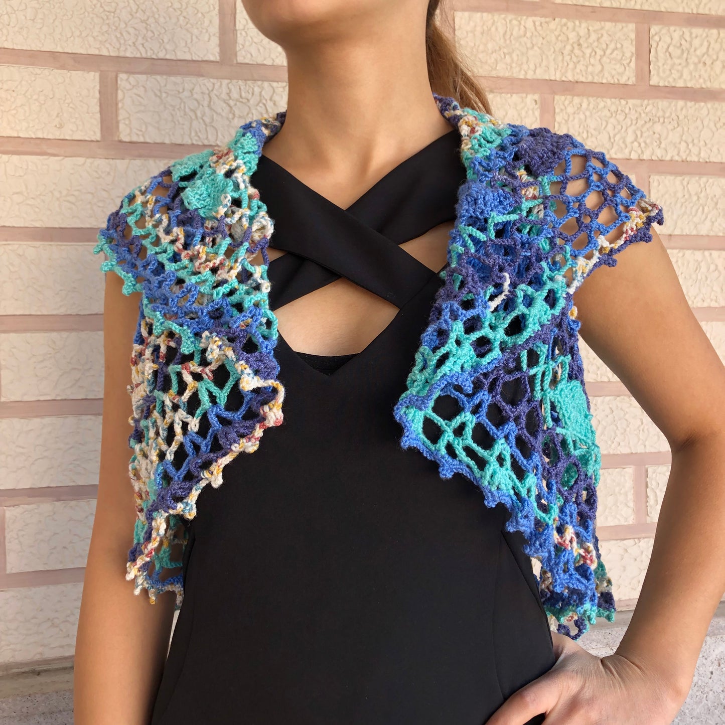 Festival Bolero Multicolour | Lace Circle Cover Up by Garust