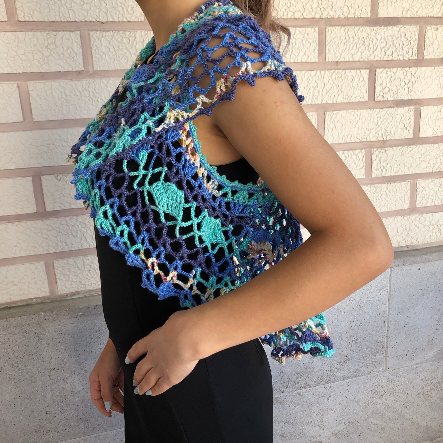 Festival Bolero Multicolour | Lace Circle Cover Up by Garust