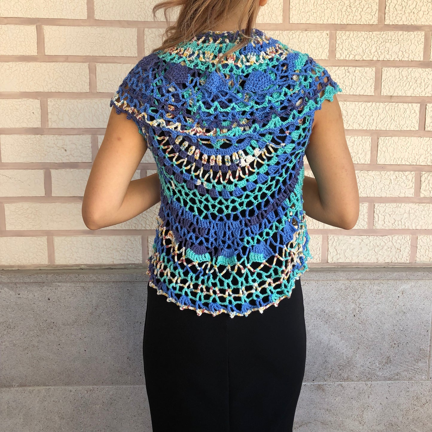 Festival Bolero Multicolour | Lace Circle Cover Up by Garust