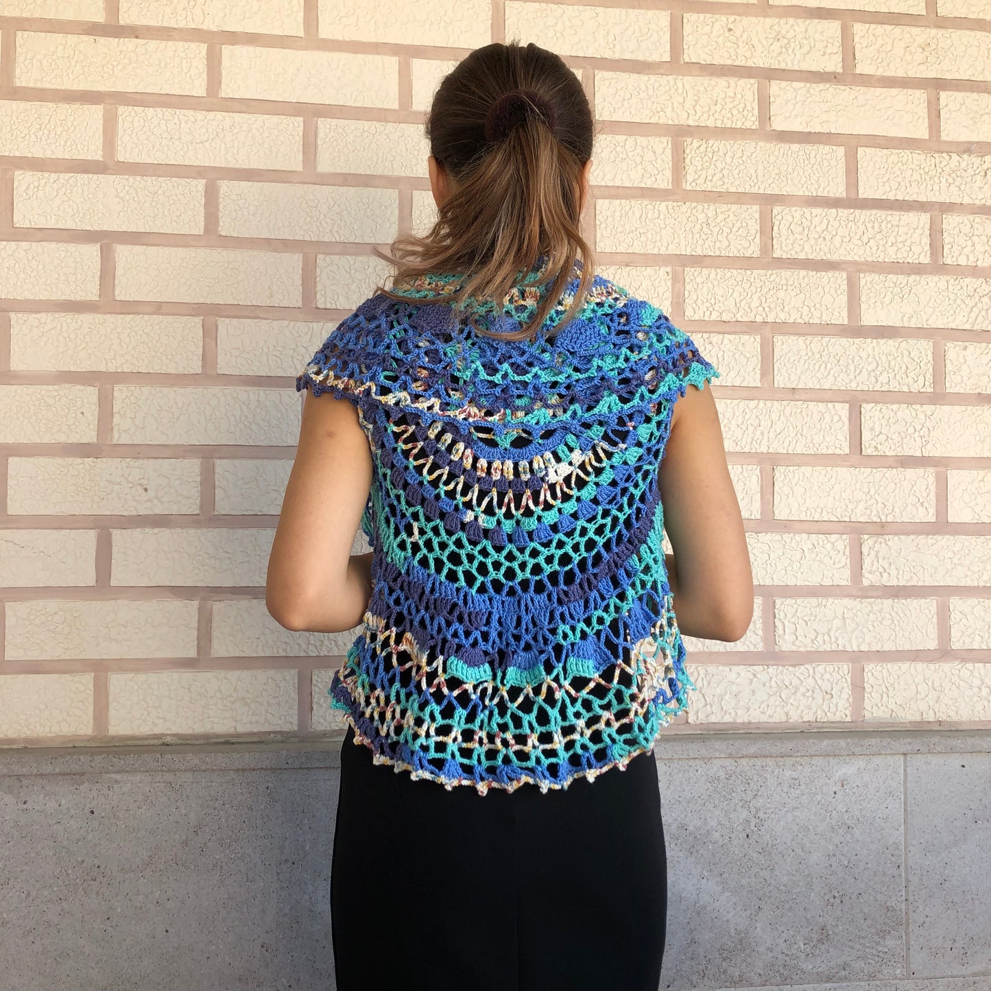 Festival Bolero Multicolour | Lace Circle Cover Up by Garust