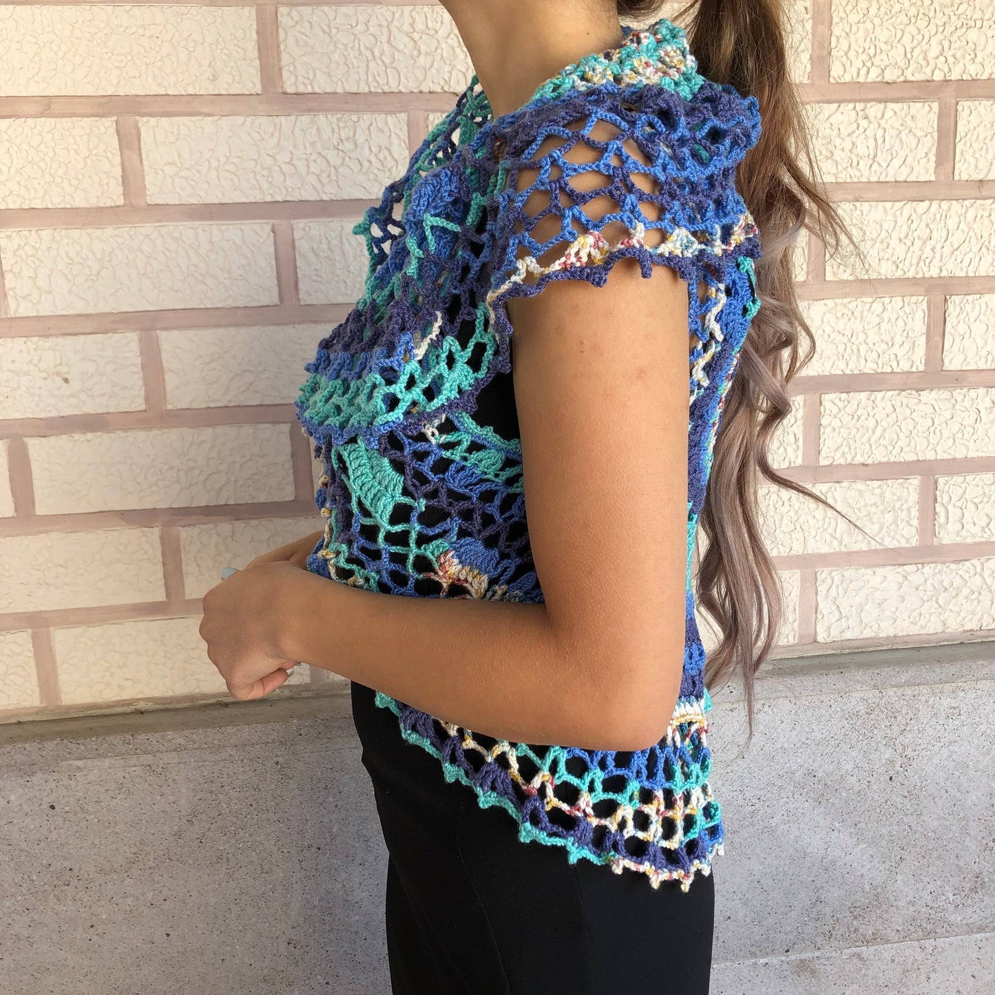 Festival Bolero Multicolour | Lace Circle Cover Up by Garust
