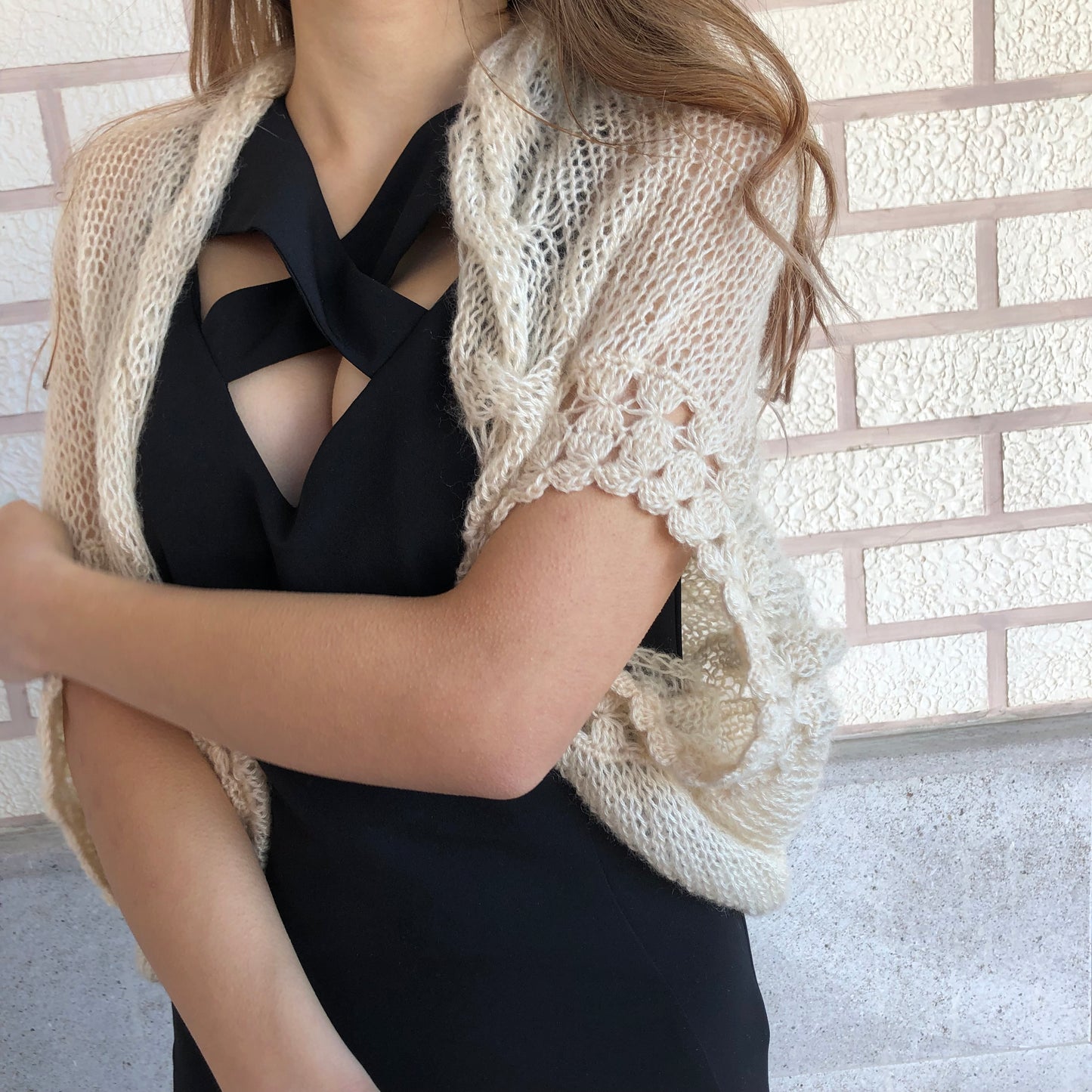 Mohair Lightweight Shrug Cover Up | Wedding Bridal Dress Top by Garust