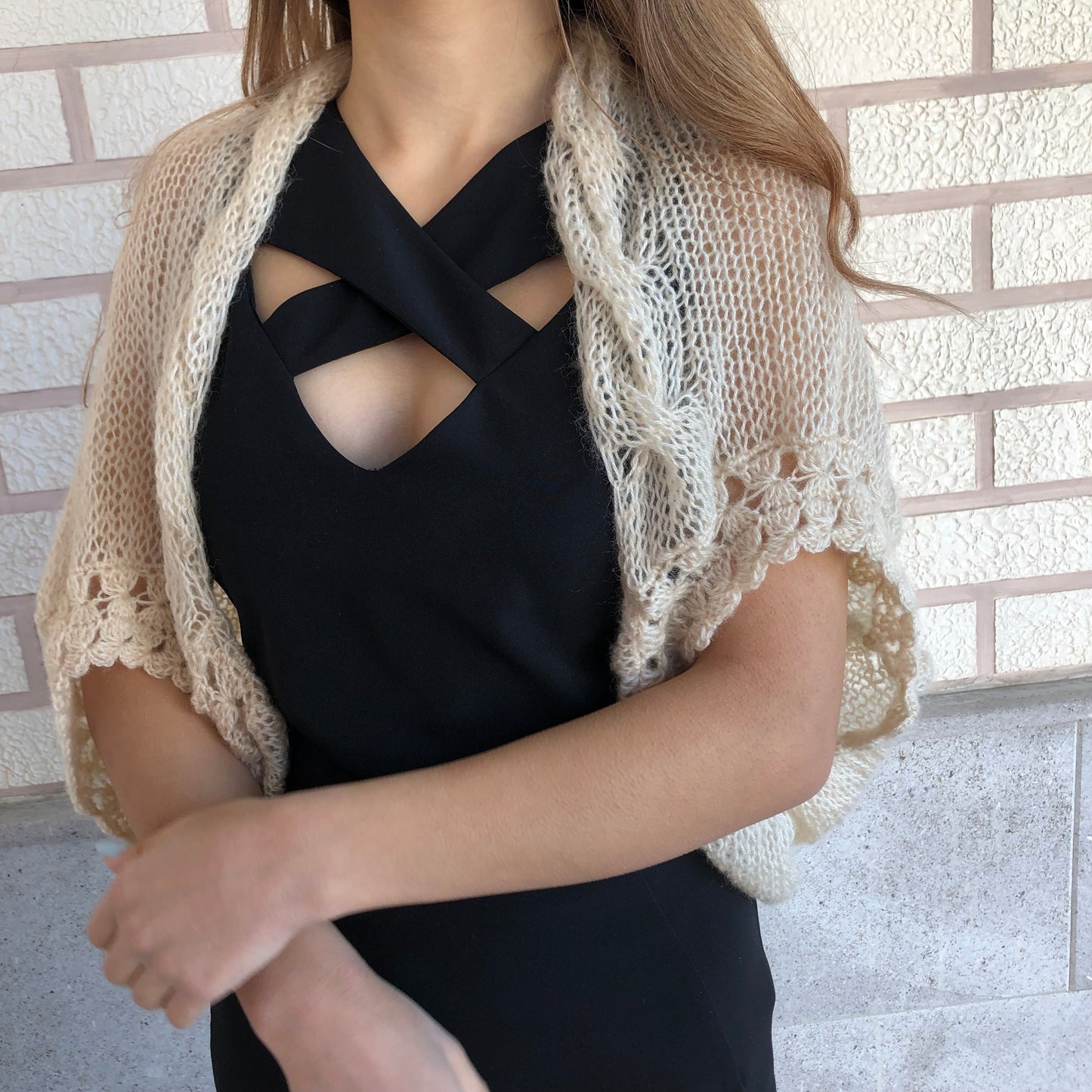 Mohair Lightweight Shrug Cover Up | Wedding Bridal Dress Top by Garust