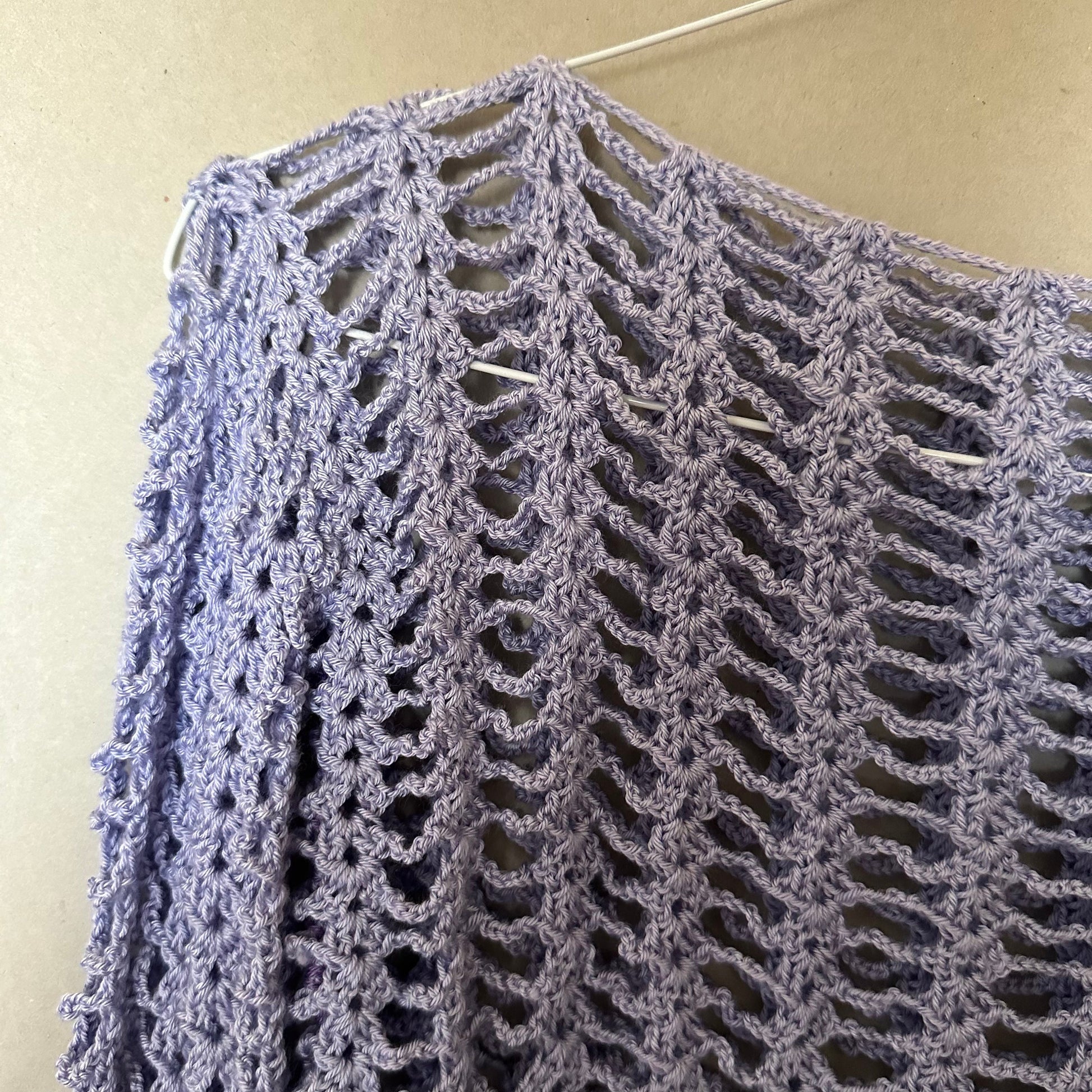 Crochet Top pattern Shell Stitch Mesh Long Sleeve Crop by Garust
