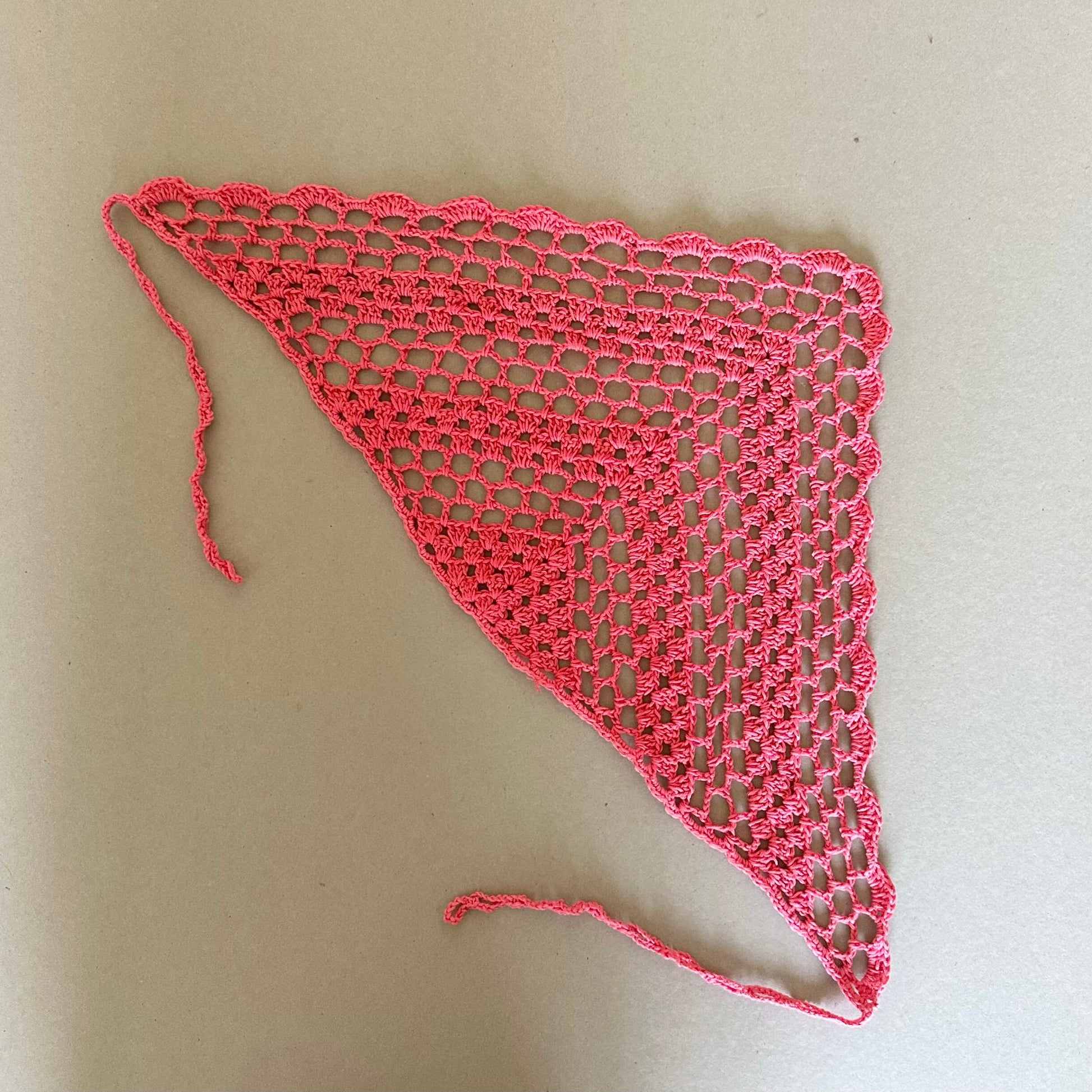Mesh Crochet Triangle Head Scarf Bandana by Garust