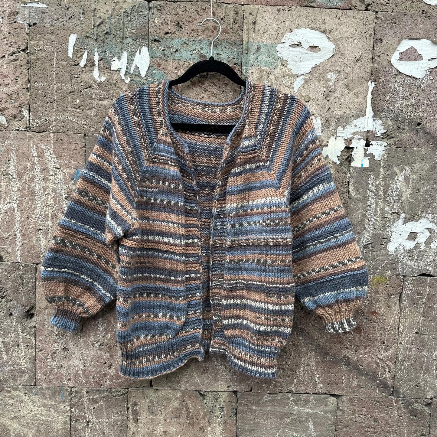 Multicolour Knit Open Front Wool Cardigan for Women’s by Garust