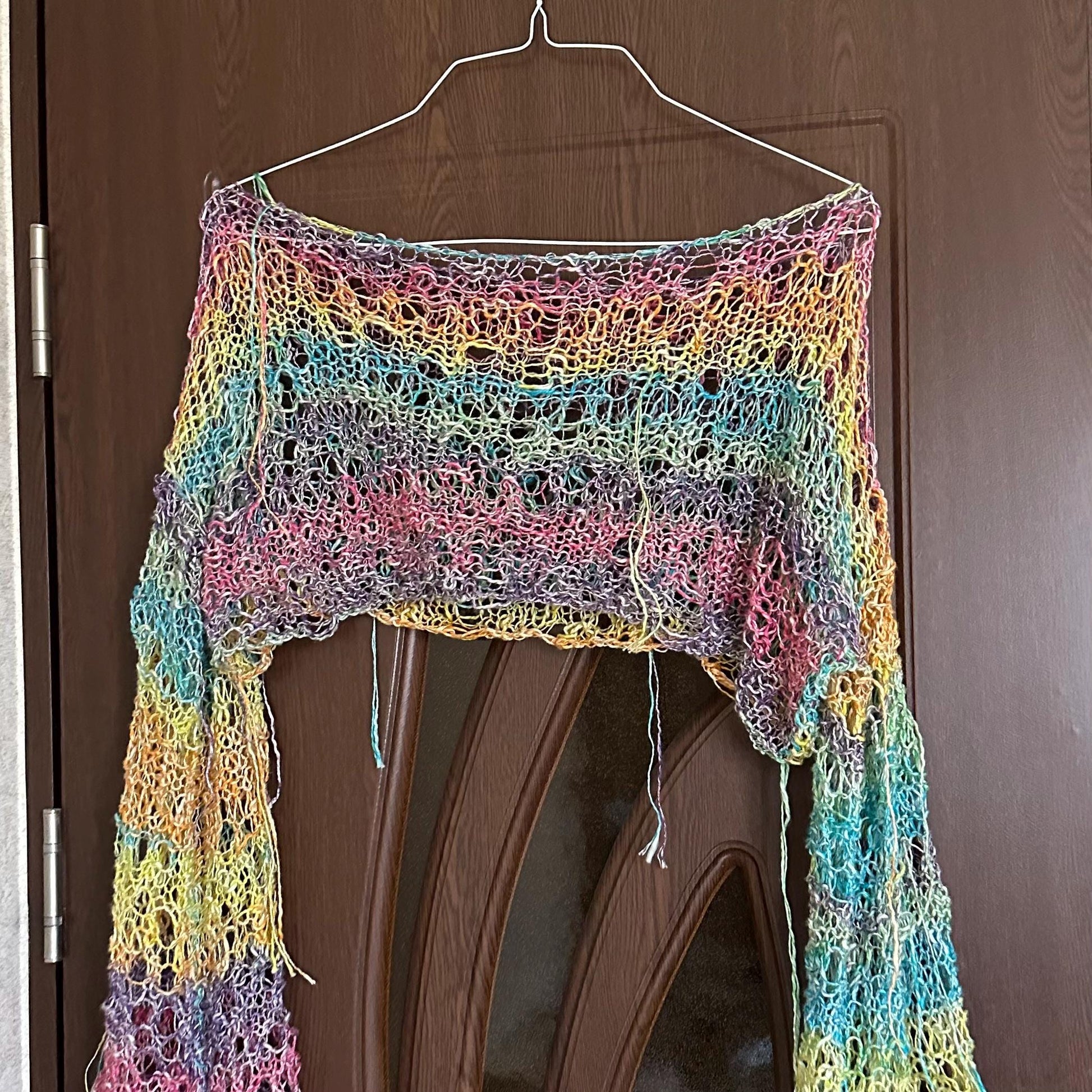 Cool Festival Distressed Long Sleeve Crop Top Sweater for Women’s by Garust