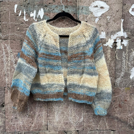 Fuzzy Mohair Airy Cardigan Cropped Lightweight Sweater for Women’s by Garust