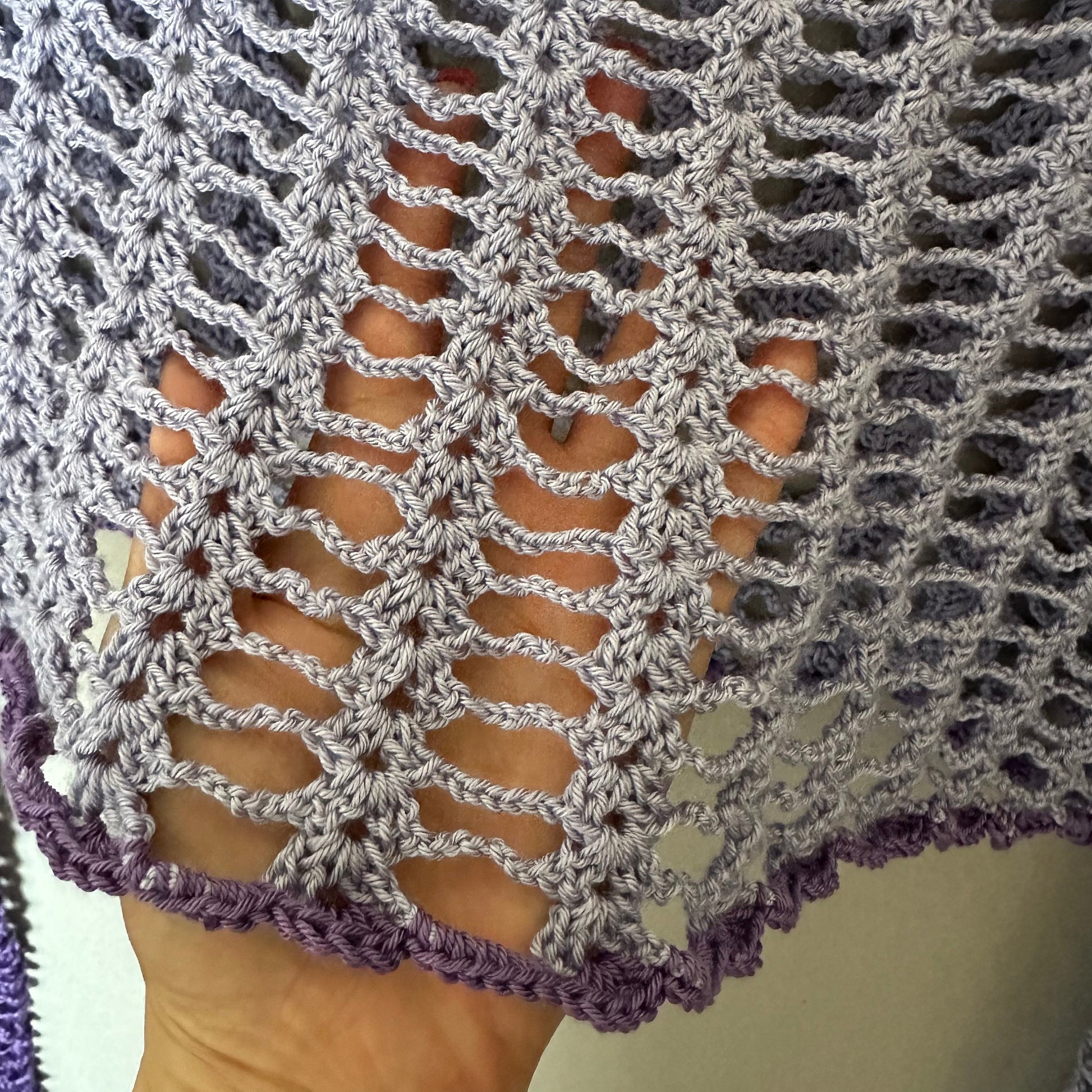 Crochet Lace Top Pattern Mesh Long Sleeve Crop by Garust