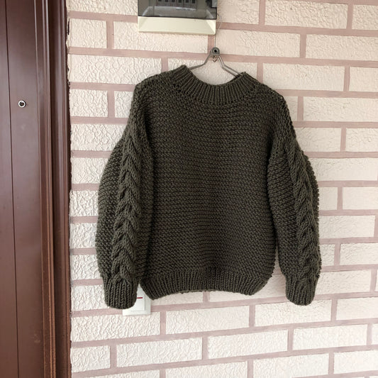 Wool Chunky Knit Sweater | Winter Crew Neck Pullover by Garust