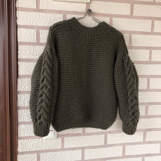Wool Chunky Knit Sweater | Winter Crew Neck Pullover by Garust