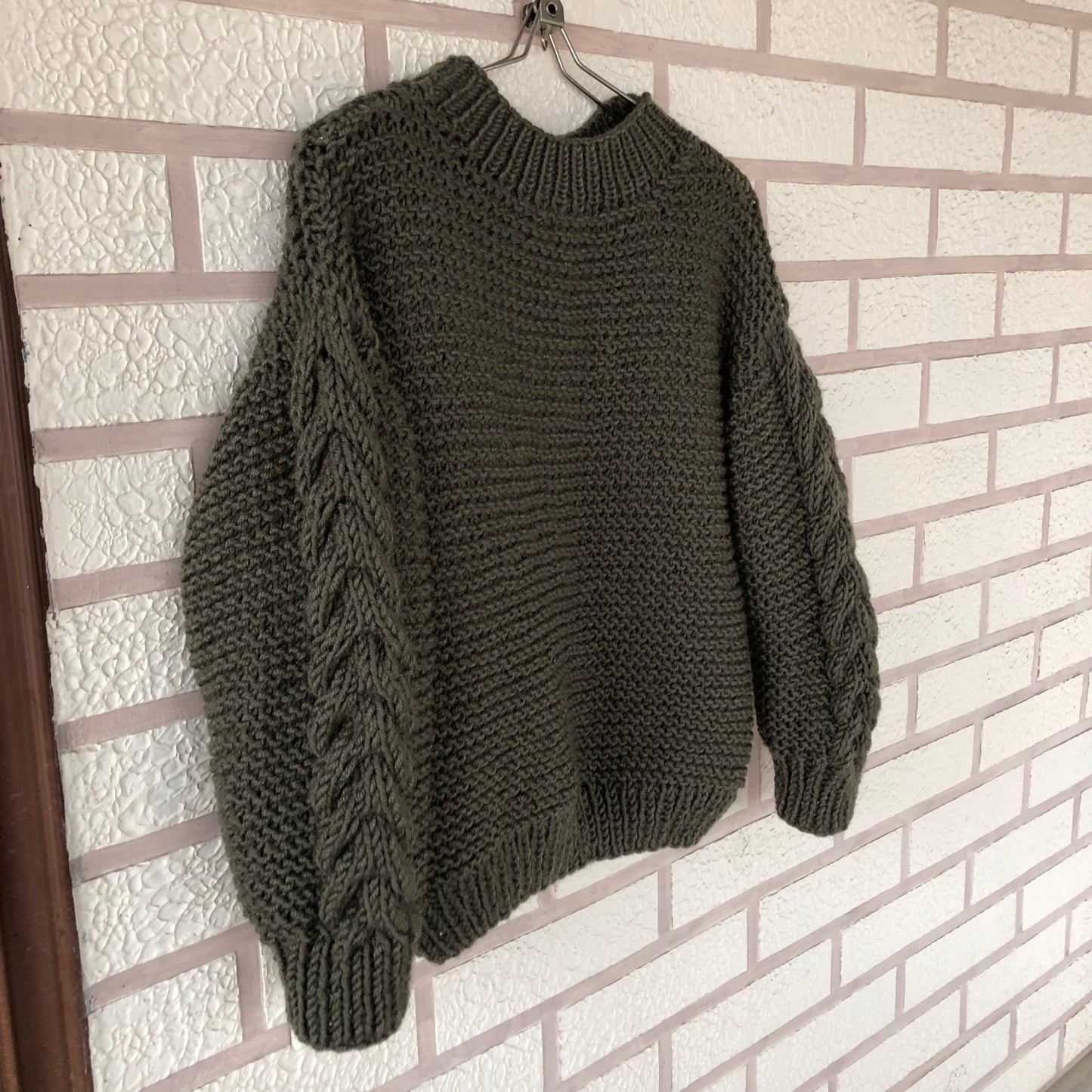 Wool Chunky Knit Sweater | Winter Crew Neck Pullover by Garust