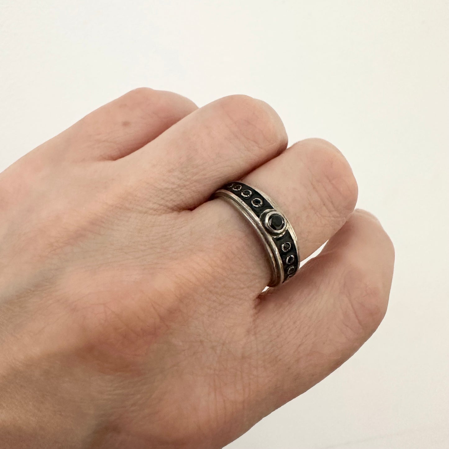 Mens Sterling Silver 925 Ring Brutalist Jewelry by Garust