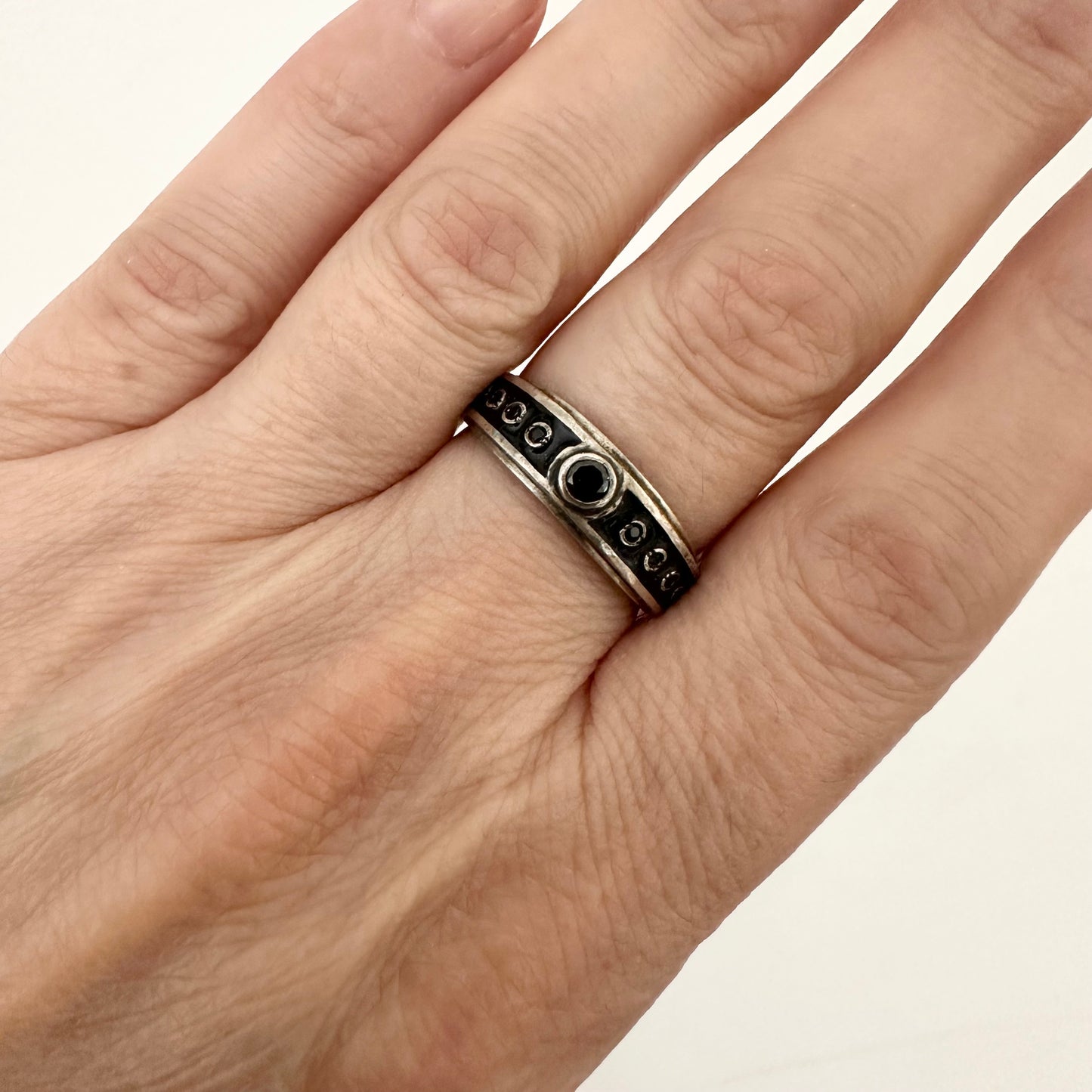 Mens Sterling Silver 925 Ring Brutalist Jewelry by Garust