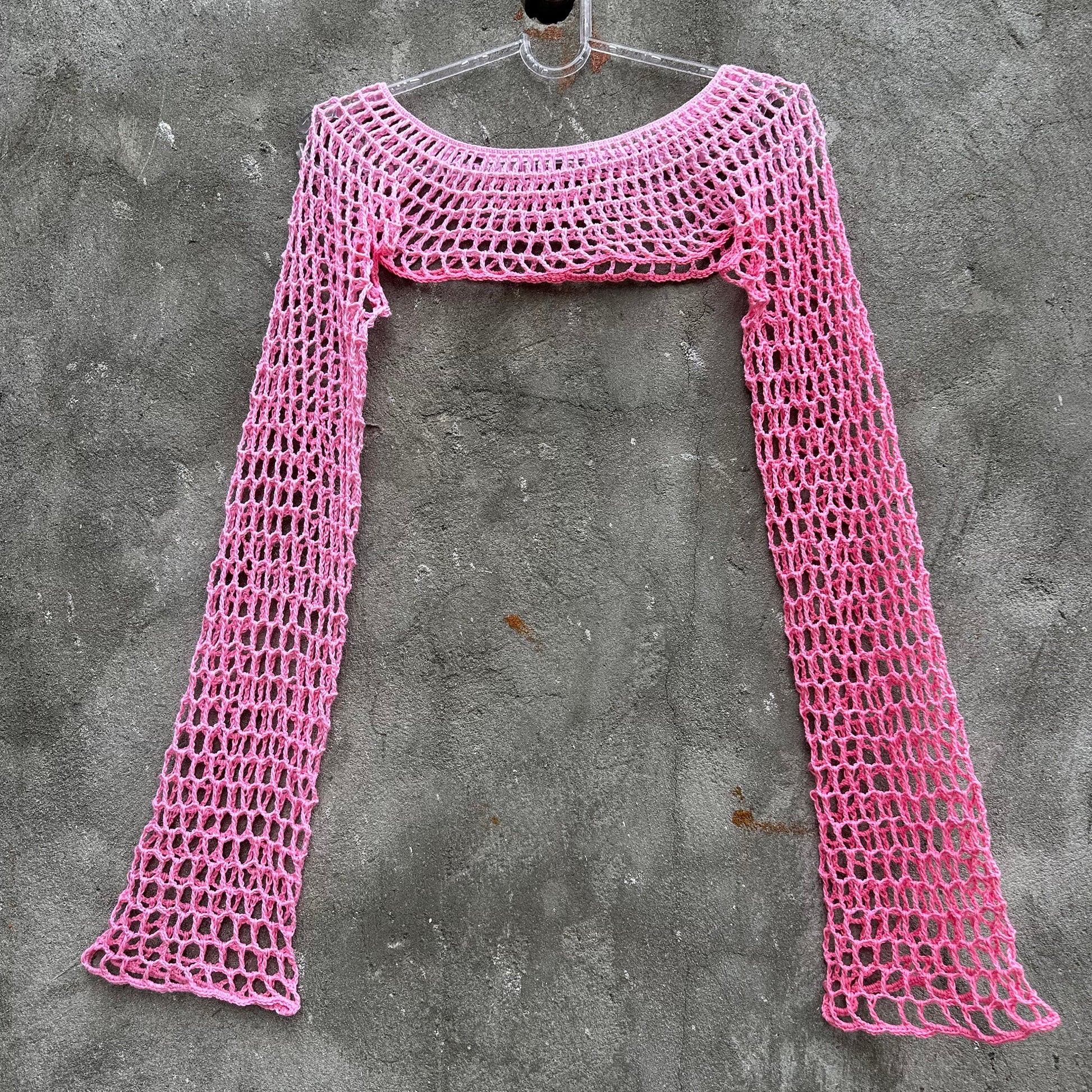 Crochet Sleeves Pattern Crochet Mesh Shrug by Garust