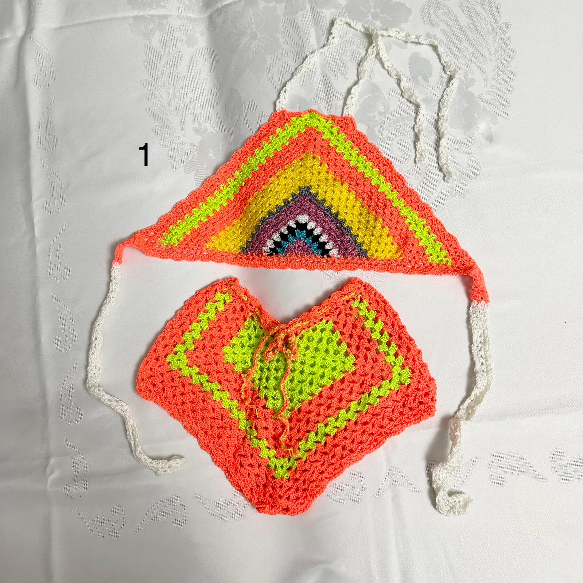 Crochet Two Piece Set Outfit Festival Clothing by Garust