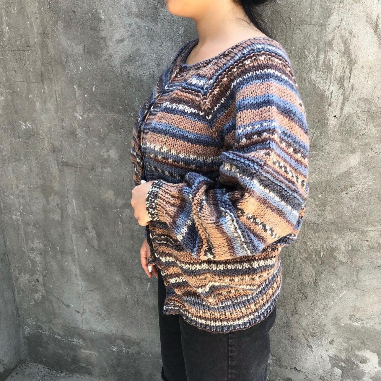 Multicolour Chunky Knit Open Wool Cardigan for Women’s by Garust