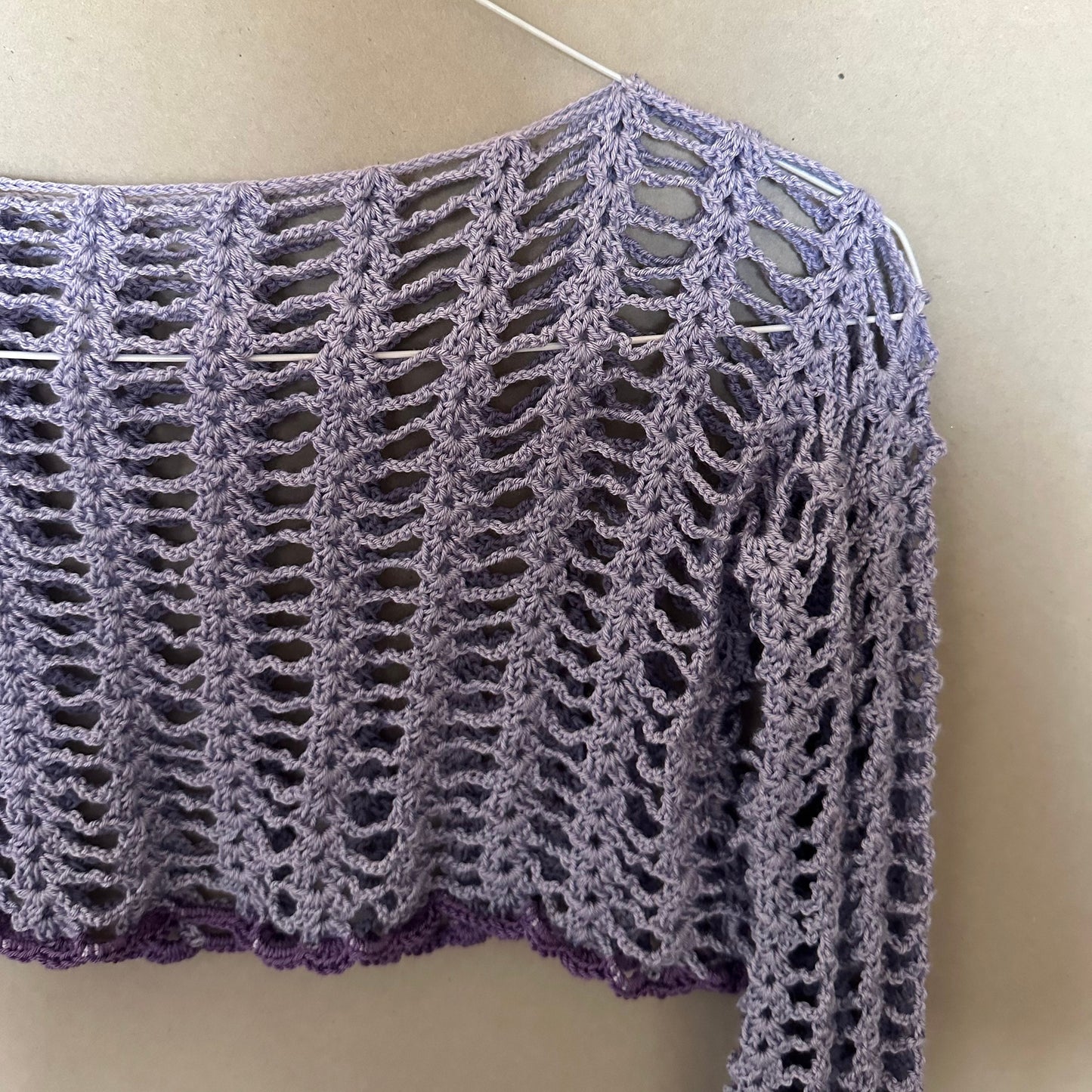 Crochet Top pattern Mesh Long Sleeve Crop Photo Tutorial by Garust