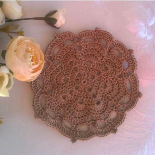 Small Boho table decor doily crochet pattern PDF.