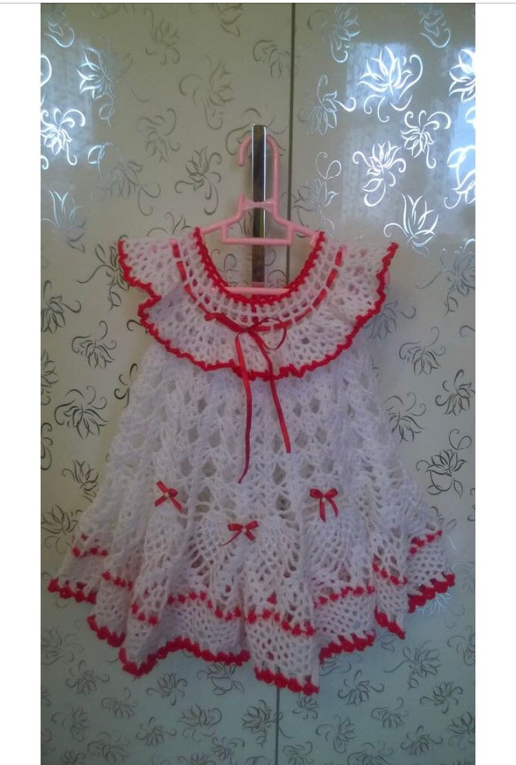Crochet baby dress pattern 12-18 months PDF Baby shower DIY gift crochet pattern 2t baby girl summer crochet twirl pineapple dress toddler