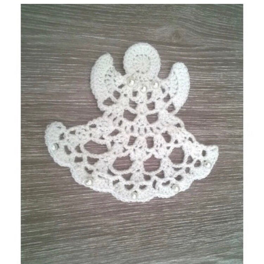 Angel ornament crochet pattern Christmas angel applique pattern Crochet doily Angel decorations Crochet ornaments tutor