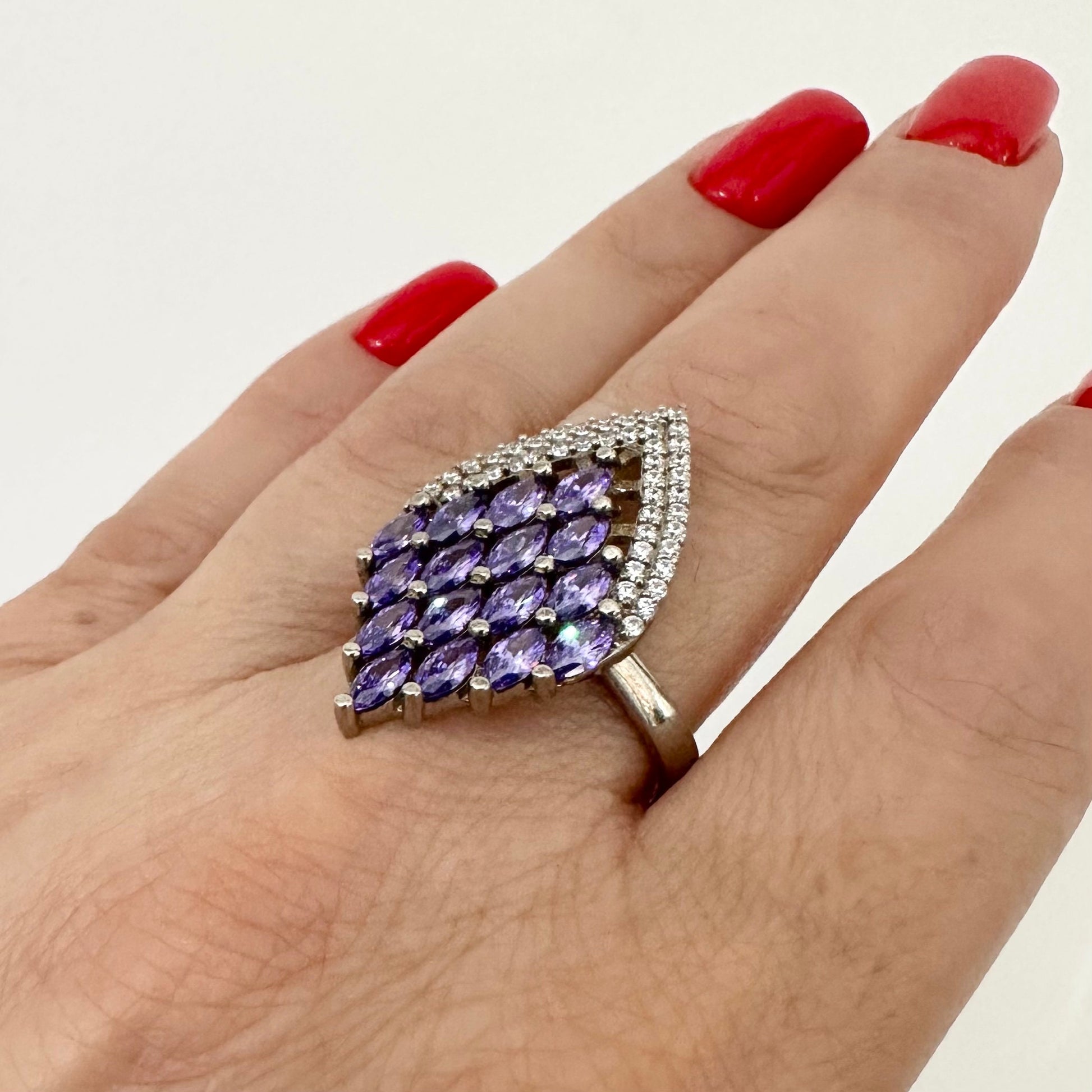 Large Purple Cocktail Ring by Garust