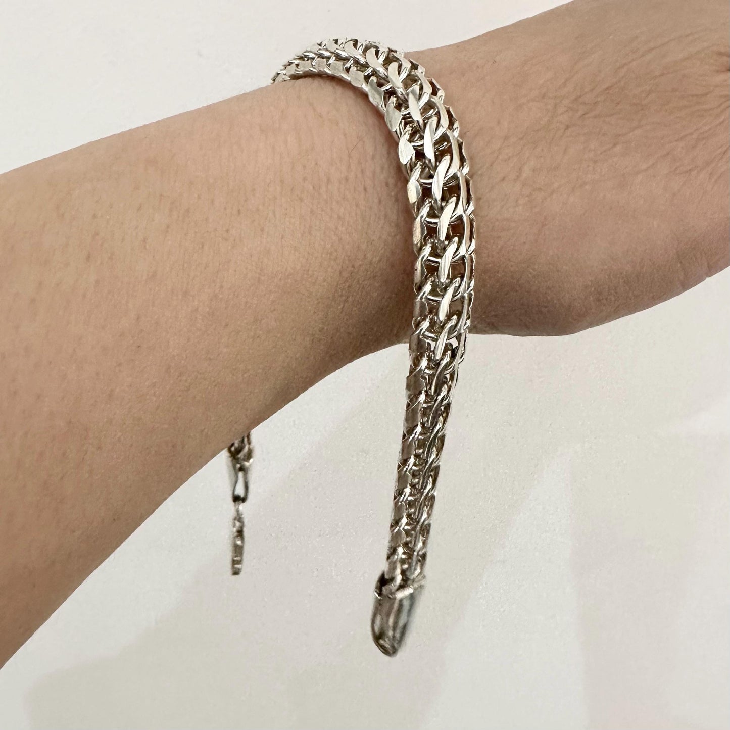Mens 925 Sterling Silver Wide Chain Bracelet 10 mm Statement Jewelry by Garust