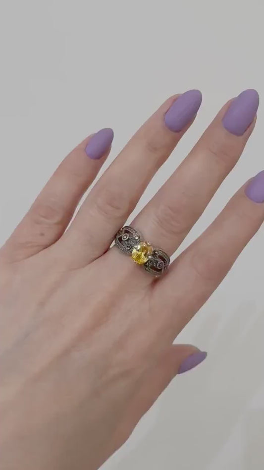 Sterling Silver Marcasite Ring CZ Armenian Jewelry Art Deco Marcasite Jewelry Handmade Gift for Women Mom Granny Armenian Gifts