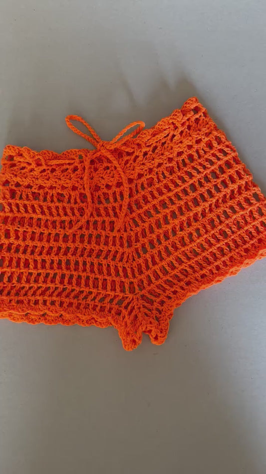 Crochet shorts pattern women Mini shorts written photo tutorial PDF Bikini cover up shorts pattern Beach micro shorts Summer shorts pattern